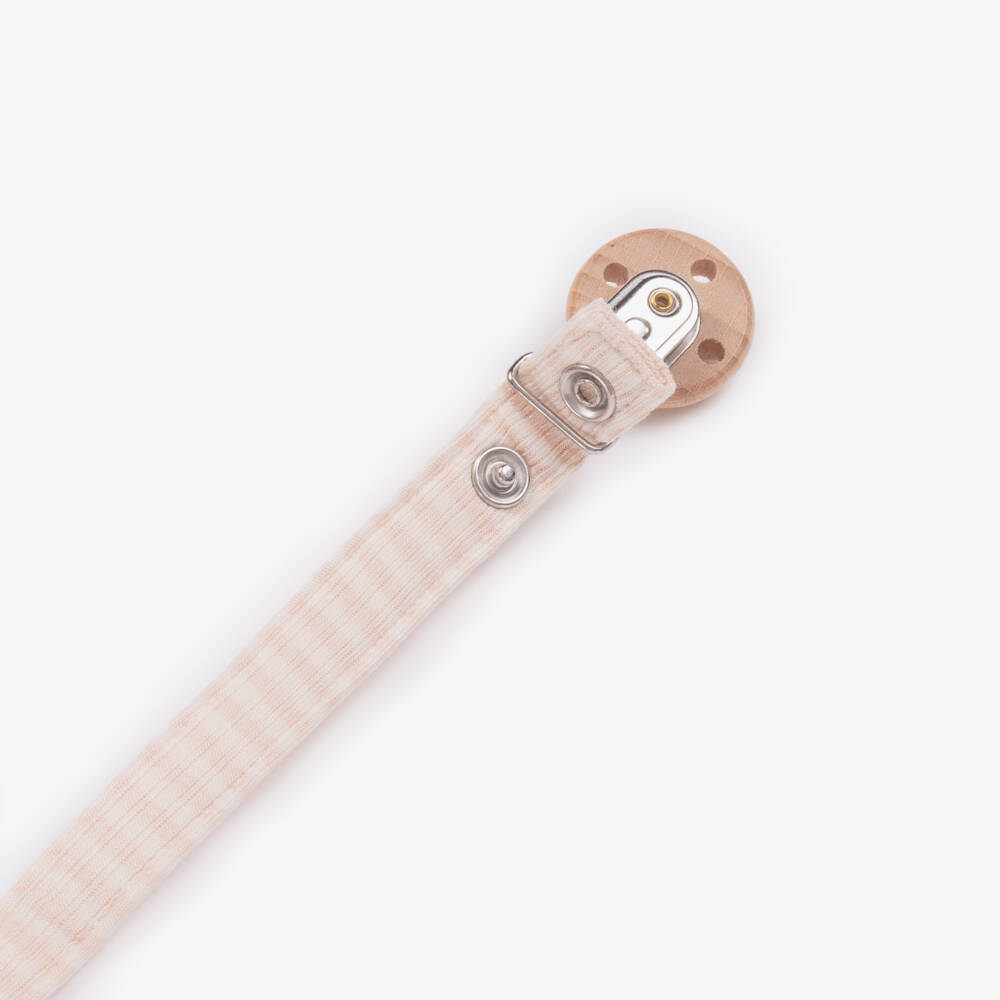 1 + in the family-Girls Soft Pink Striped Soother Holder | Childrensalon Outlet