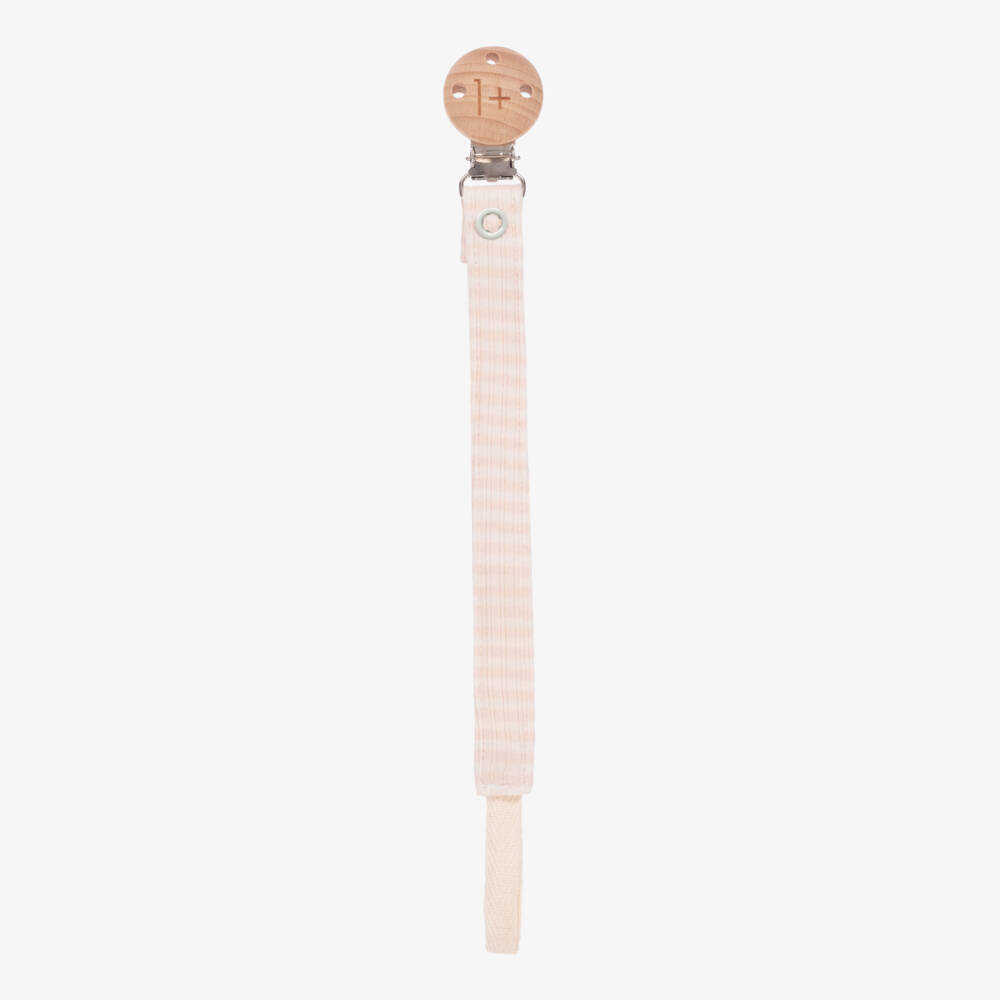 1 + in the family-Girls Soft Pink Striped Soother Holder | Childrensalon Outlet