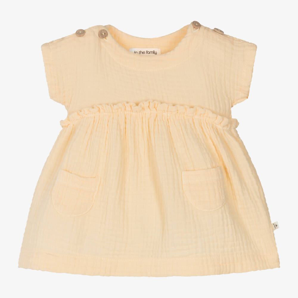 1 + in the family-Girls Sunny Muslin Cotton Dress | Childrensalon Outlet