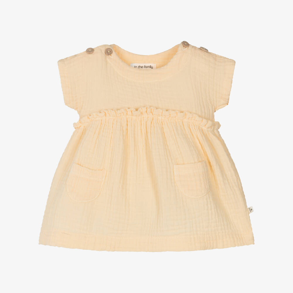 1 + in the family-Girls Sunny Muslin Cotton Dress | Childrensalon Outlet