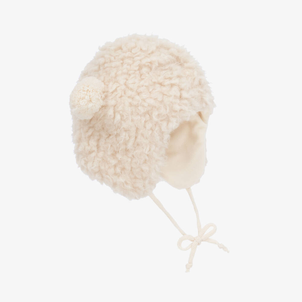 1 + in the family-Infant Boy Ivory Fleece Hat | Childrensalon Outlet