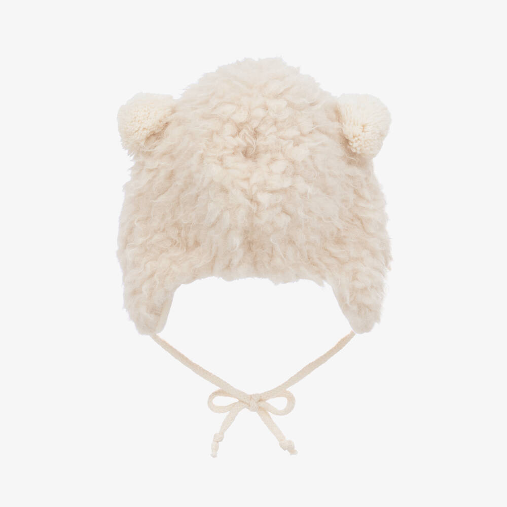 1 + in the family-Infant Boy Ivory Fleece Hat | Childrensalon Outlet