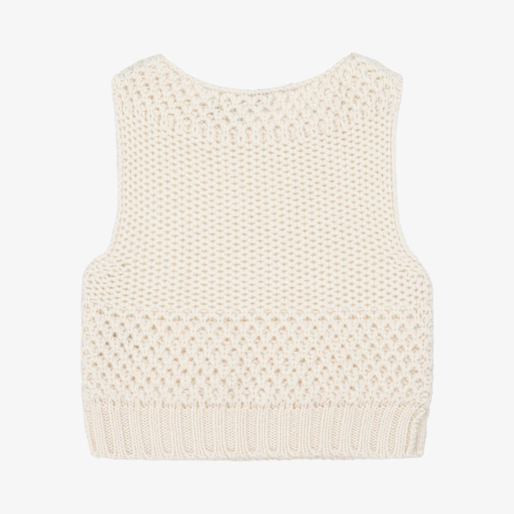 1 + in the family-Ivory Baby Merino Knit Slipover | Childrensalon Outlet