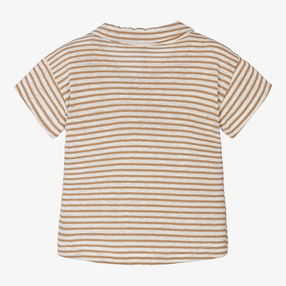 1 + in the family-Ivory & Beige Striped Top | Childrensalon Outlet