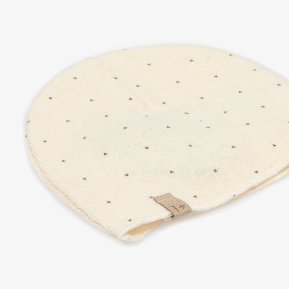1 + in the family-Ivory Heart Knitted Hat | Childrensalon Outlet
