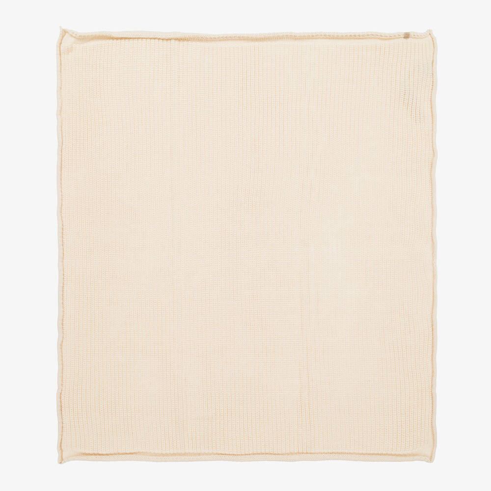 1 + in the family - Ivory Knitted Blanket (92 cm) | Childrensalon