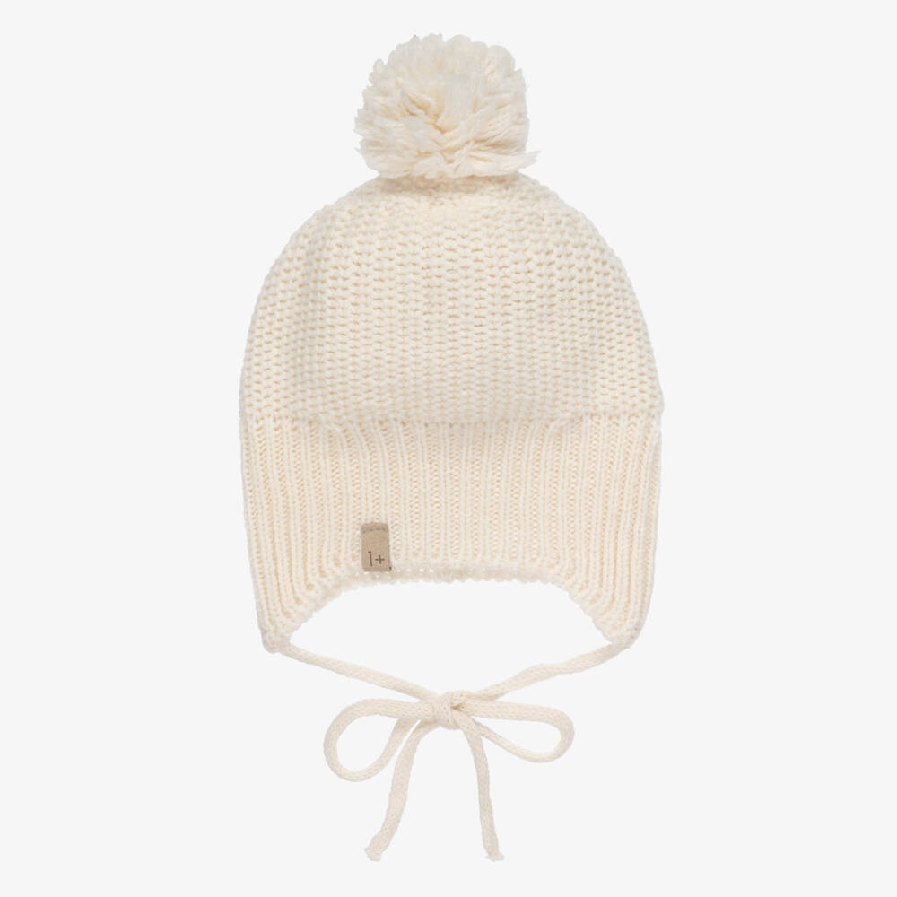 1 + in the family-Ivory Knitted Hat | Childrensalon Outlet