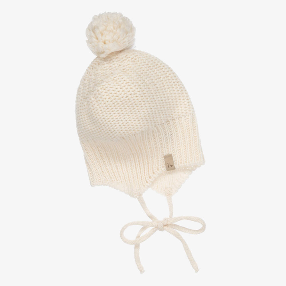 1 + in the family-Ivory Knitted Hat | Childrensalon Outlet