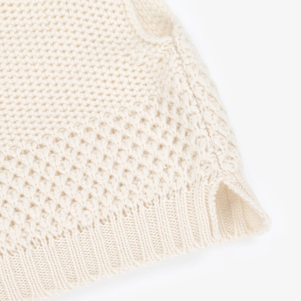 1 + in the family-Кремовый вязаный жилет из мериноса для малышей | Childrensalon Outlet