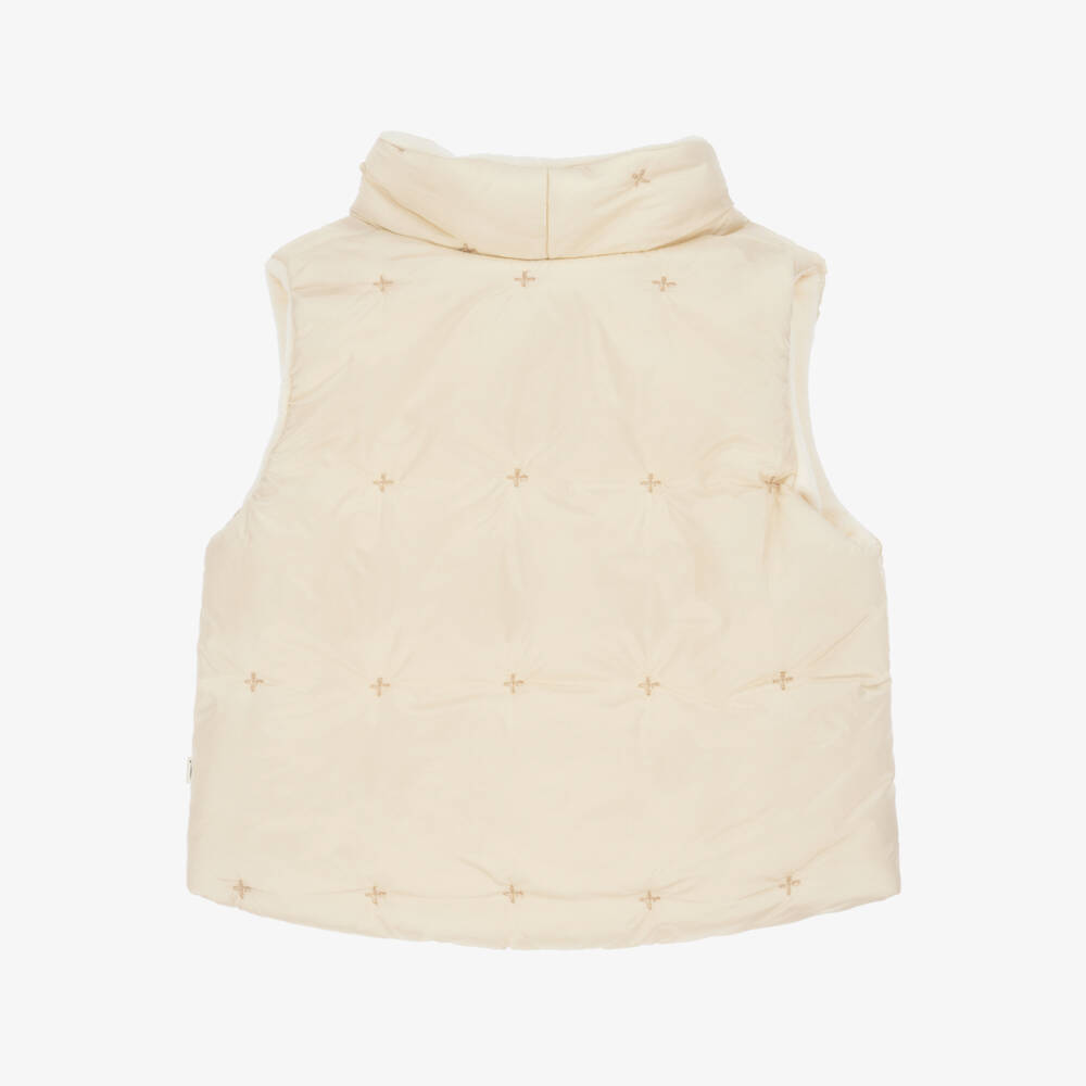 1 + in the family-Ivory Padded Baby Gilet with Polar Fleece Lining | Childrensalon Outlet