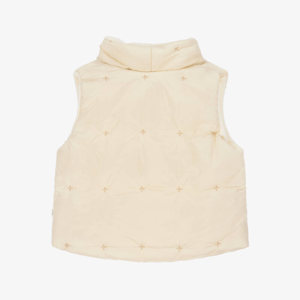 1 + in the family-Ivory Padded Baby Gilet with Polar Fleece Lining | Childrensalon Outlet