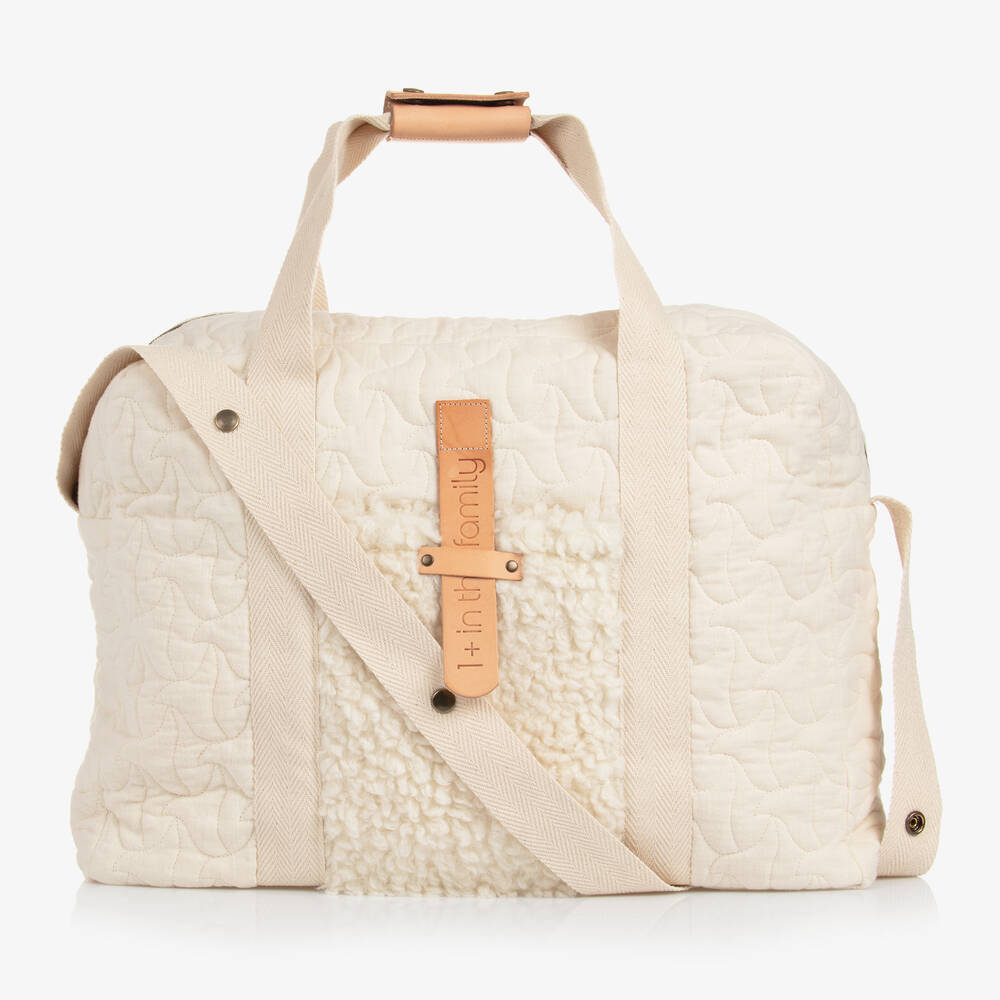 1 + in the family - Ivory Quilted Baby Changing Bag (43cm) | Childrensalon