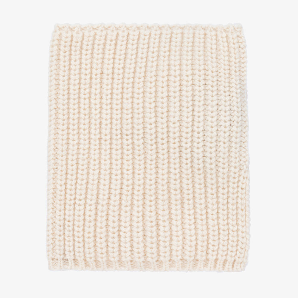 1 + in the family-Ivory Ribbed Knit Snood | Childrensalon Outlet
