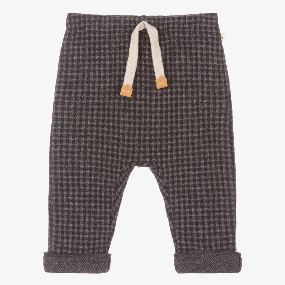 1 + in the family - Navy Blue Houndstooth Trousers | Childrensalon