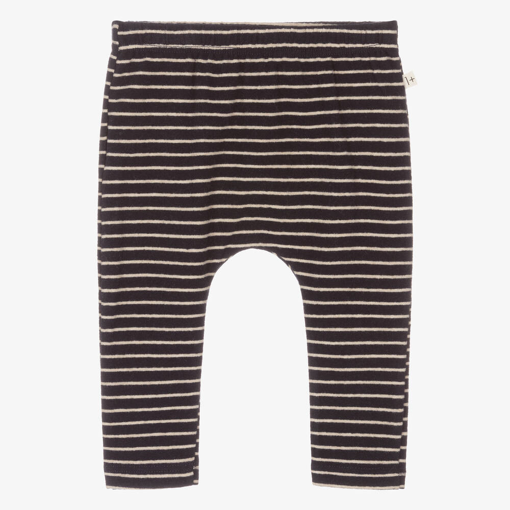 1 + in the family - Navy Blue Striped Leggings | Childrensalon