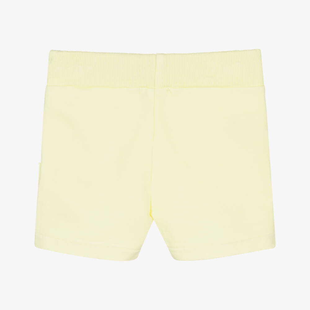1 + in the family-Pale Yellow Cotton Jersey Shorts | Childrensalon Outlet