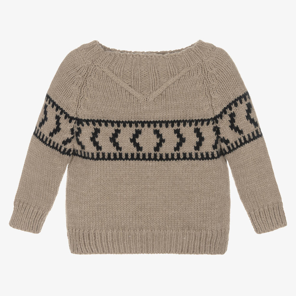 1 + in the family - Taupebrauner Strickpullover | Childrensalon