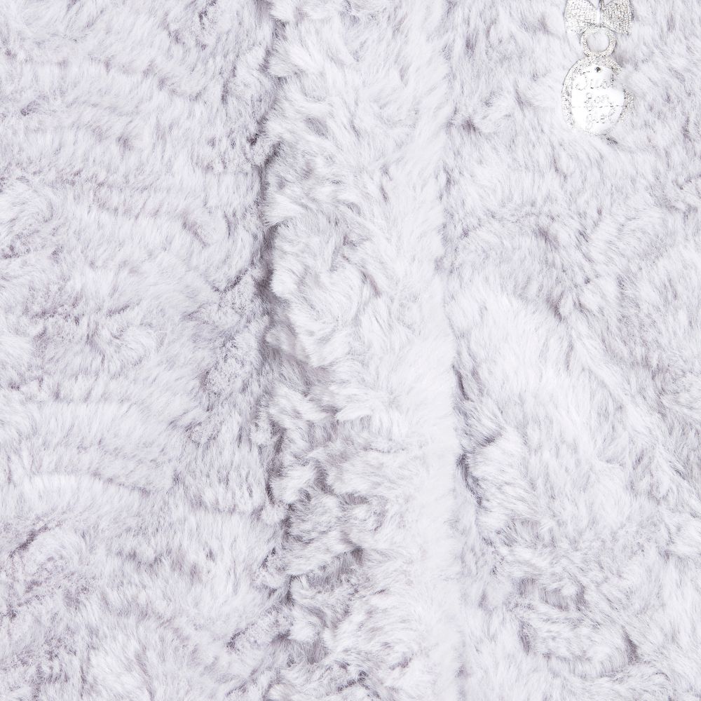 3Pommes-Baby Girls Grey Fleece Coat | Childrensalon Outlet