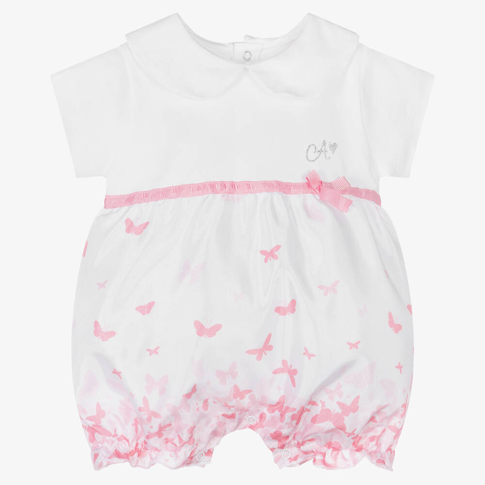 A Dee - Baby Girls Pink Cotton Shortie | Childrensalon