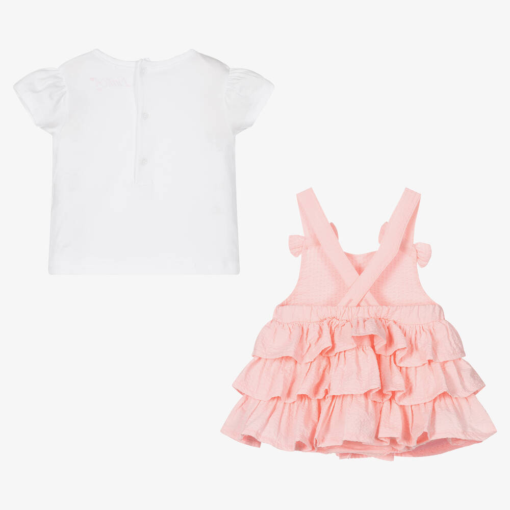 A Dee-Baby Girls Pink Shortie Set | Childrensalon Outlet
