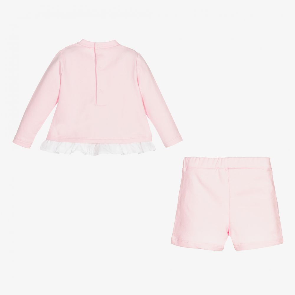 A Dee-Baby Girls Pink Shorts Set | Childrensalon Outlet