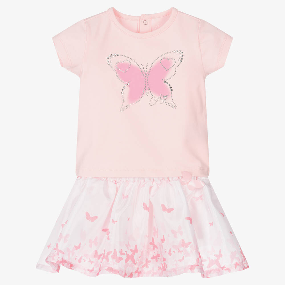 A Dee - Baby Girls Pink Skirt Set | Childrensalon