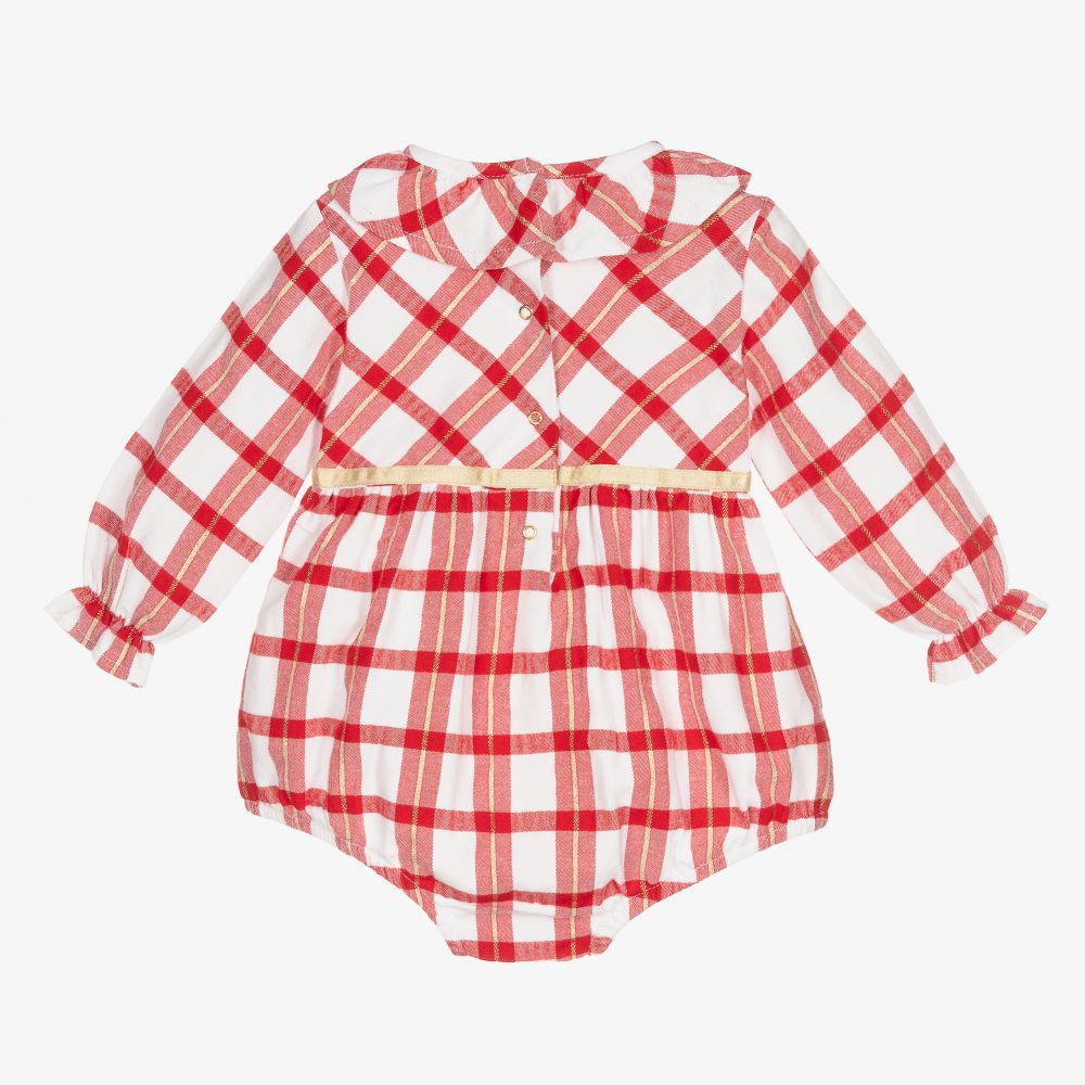 A Dee-Baby Girls Red Check Shortie | Childrensalon Outlet