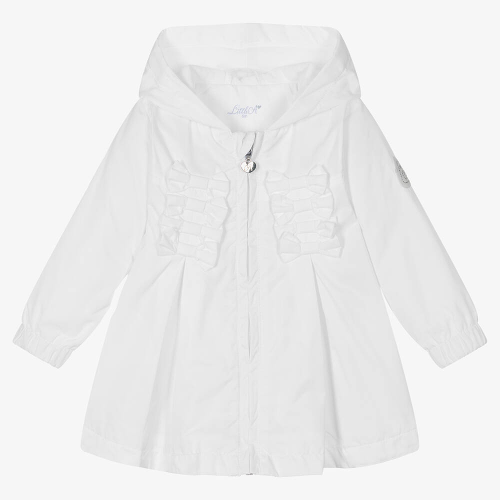 A Dee-Baby Girls White Coat | Childrensalon Outlet