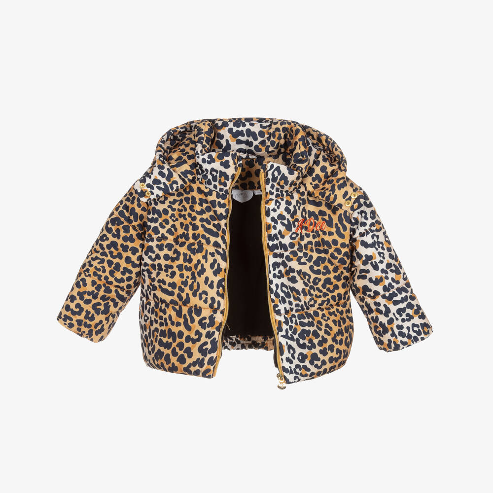 A Dee-Beige Leopard Print Jacket | Childrensalon Outlet