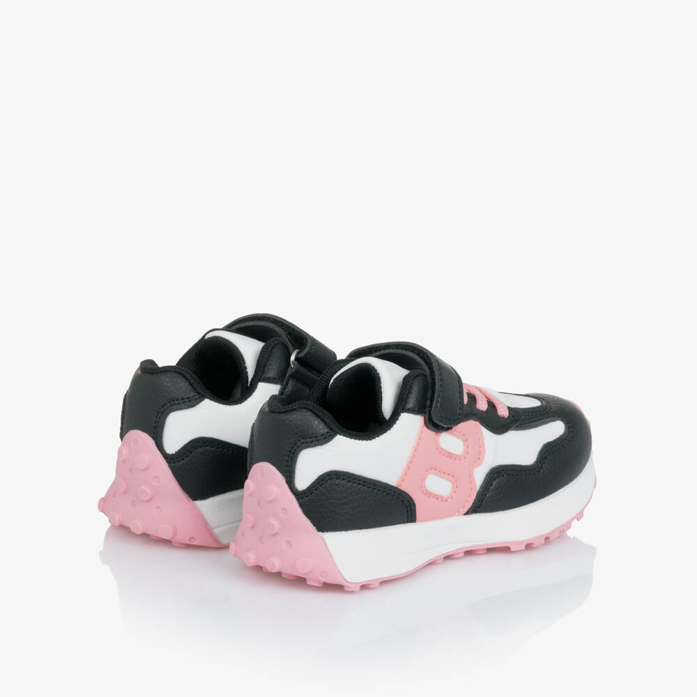 A Dee-Black And Pink Logo Trainers | Childrensalon Outlet