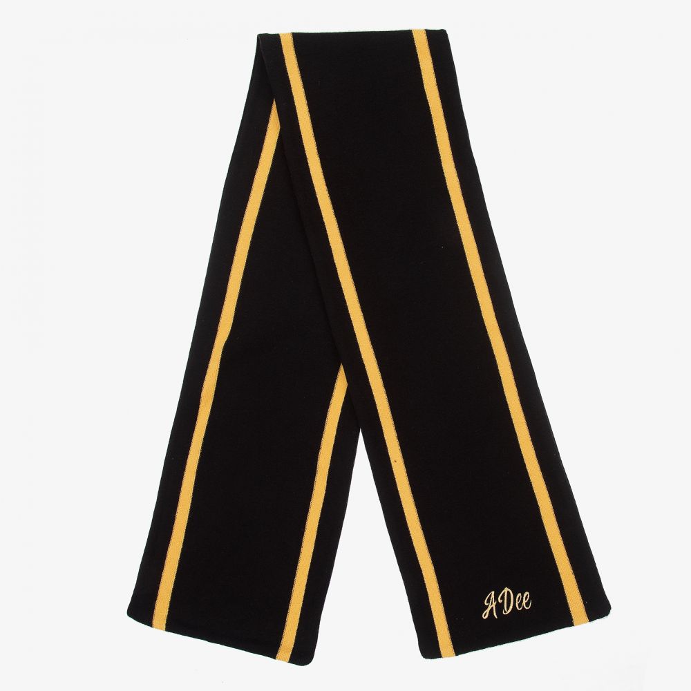 A Dee-Black Knitted Scarf (119cm) | Childrensalon Outlet