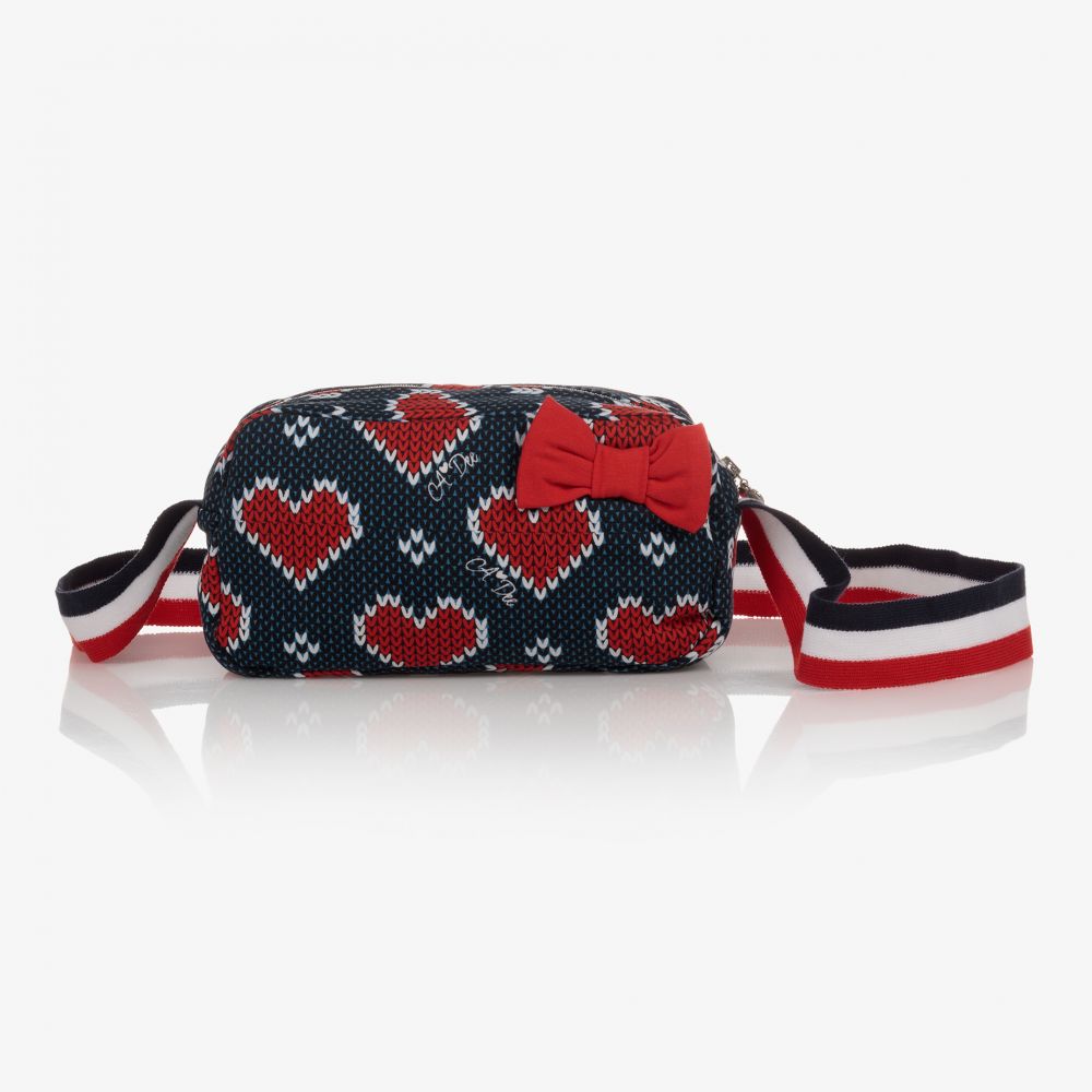 A Dee - Blue & Red Shoulder Bag (24cm) | Childrensalon