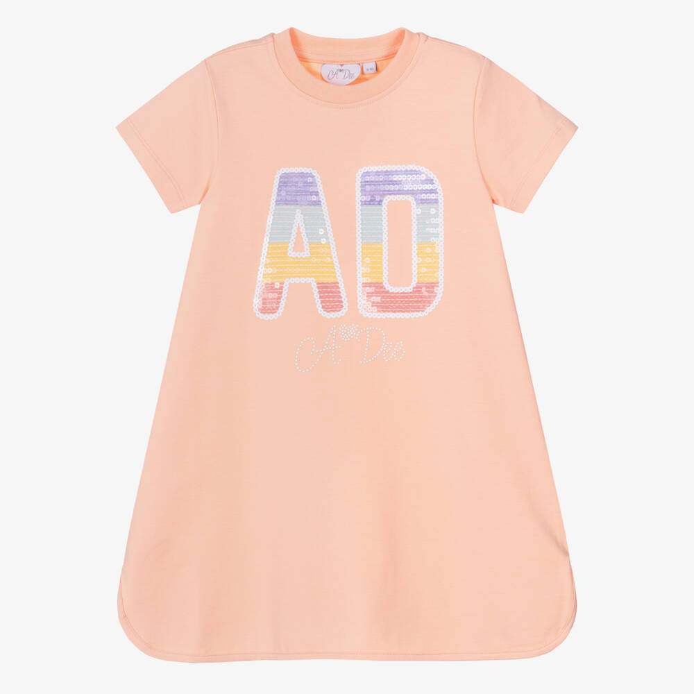 A Dee-Coral Sequin Logo Tshirt Dress | Childrensalon Outlet