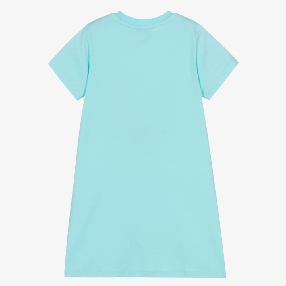 A Dee-Girls Azure Sequin Heart T-Shirt Dress | Childrensalon Outlet