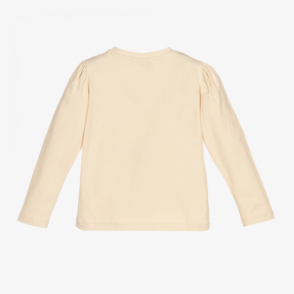 A Dee-Girls Beige Cotton Top | Childrensalon Outlet