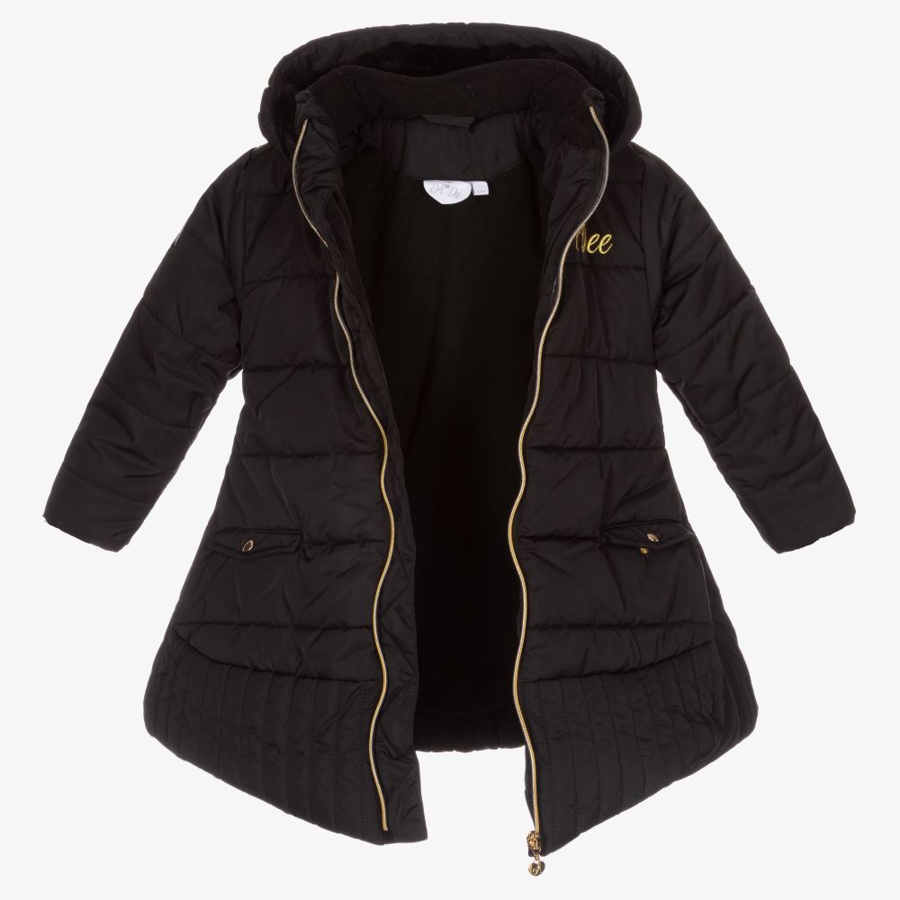 A Dee-Girls Black Puffer Coat | Childrensalon Outlet