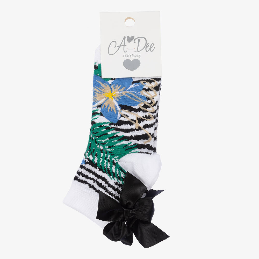 A Dee-Girls Black & White Ankle Socks | Childrensalon Outlet