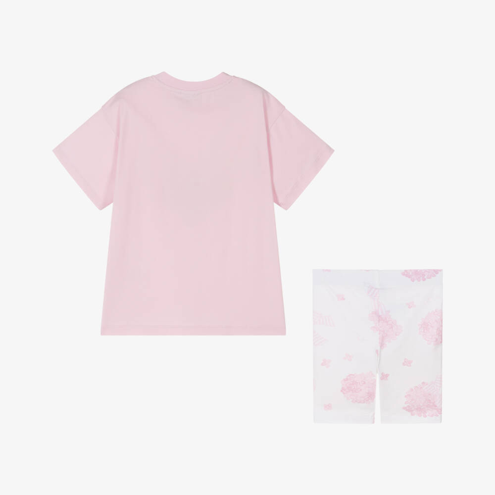 A Dee-Girls Blossom Pink Bouquet Shorts Ensemble | Childrensalon Outlet