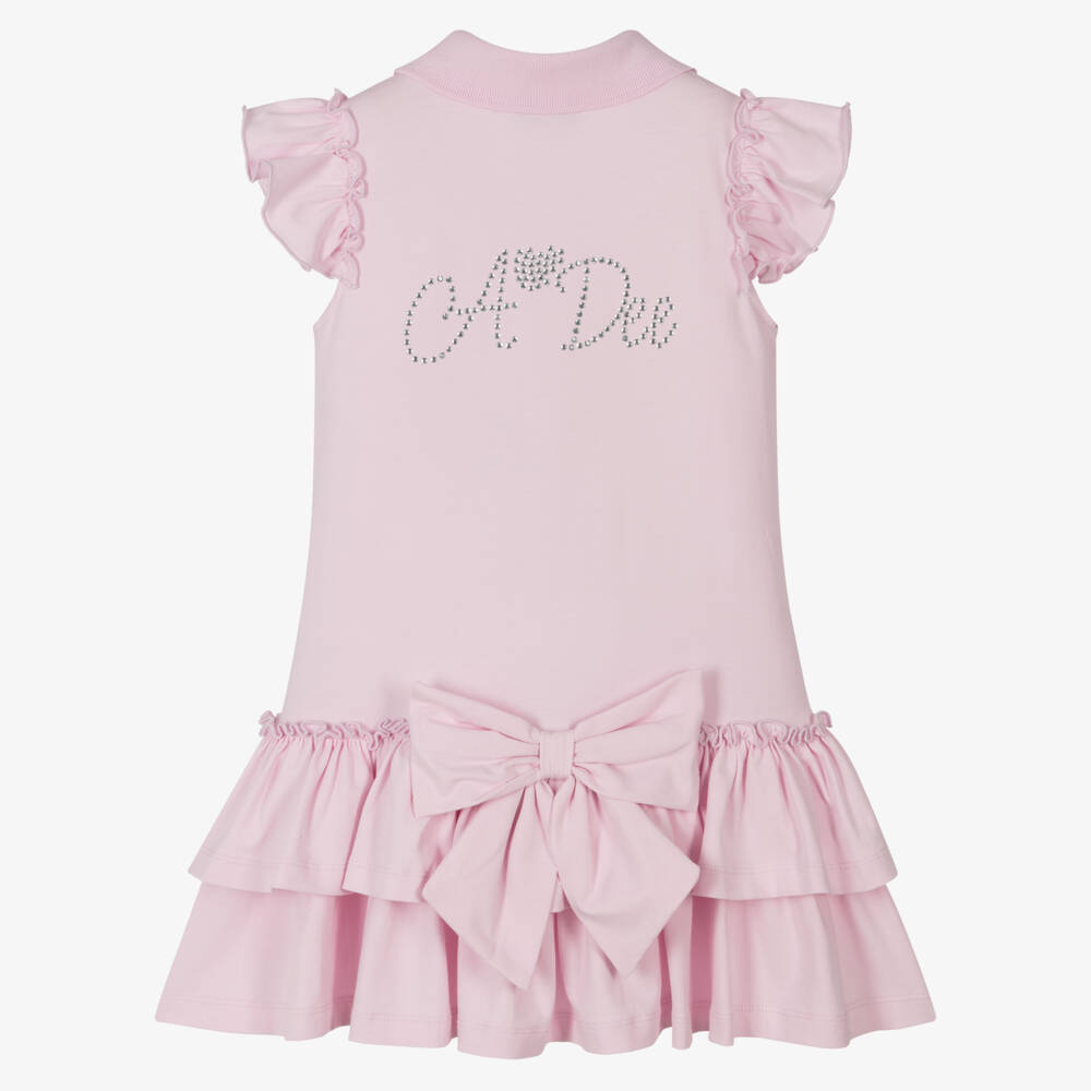 A Dee-فستان وردي مزهر للبنات مع كشكش | Childrensalon Outlet