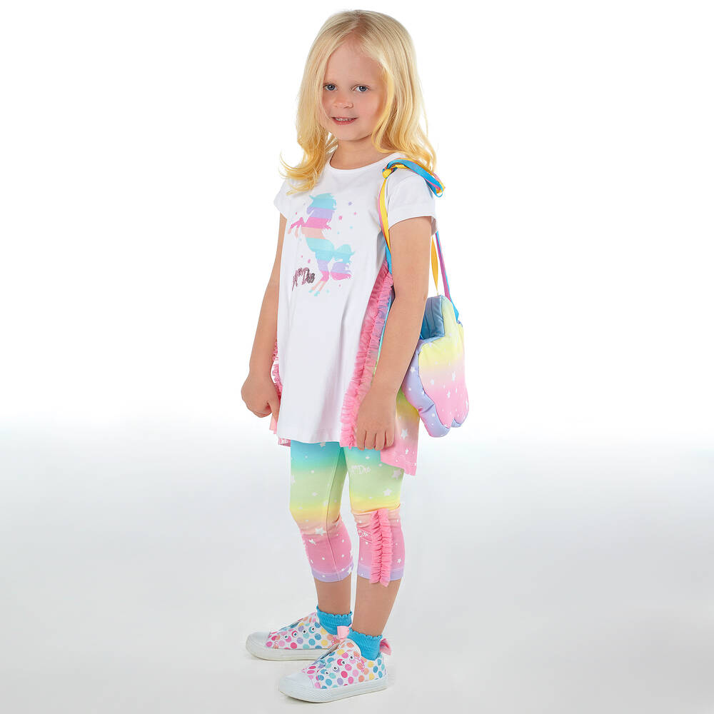 A Dee-جوارب قطن ستريتش لون أزرق للبنات | Childrensalon Outlet