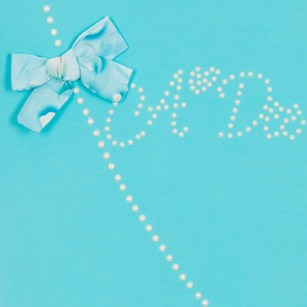 A Dee-Girls Blue Cotton Seashell Print Dress | Childrensalon Outlet