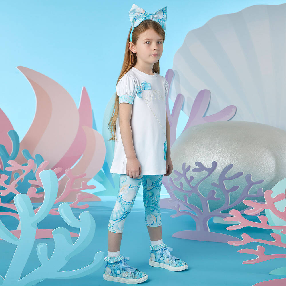 A Dee-Girls Blue High-Top Shell Trainers  | Childrensalon Outlet