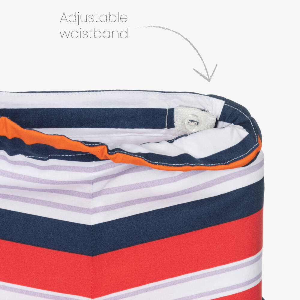 A Dee-Girls Blue & Red Striped Shorts | Childrensalon Outlet