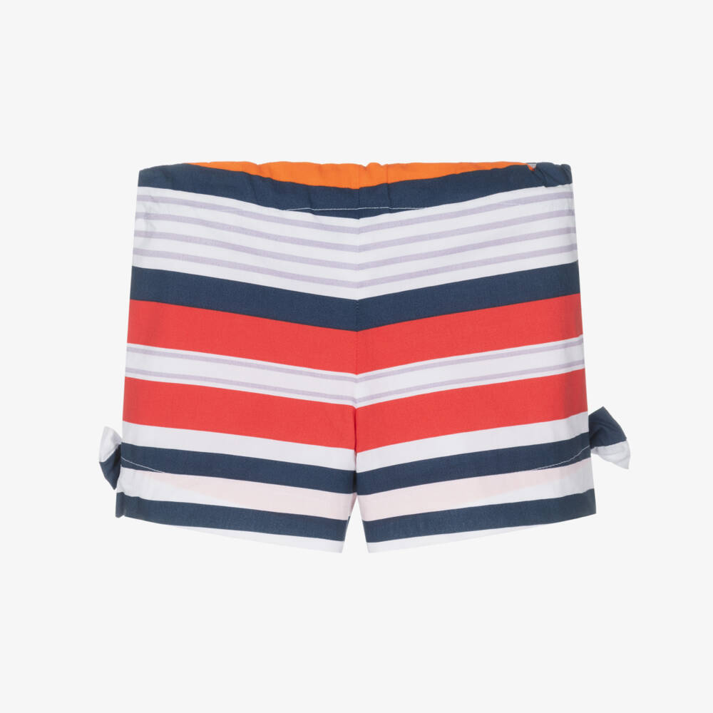 A Dee-Girls Blue & Red Striped Shorts | Childrensalon Outlet