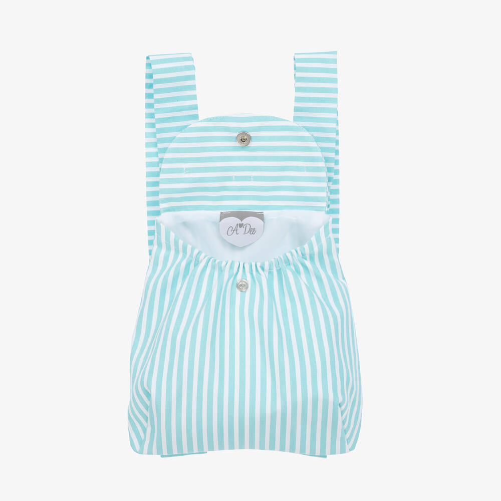 A Dee-Girls Blue Striped Backpack (20cm) | Childrensalon Outlet