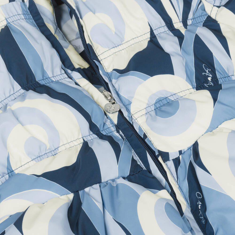 A Dee-Синий пуховик с капюшоном для девочек | Childrensalon Outlet