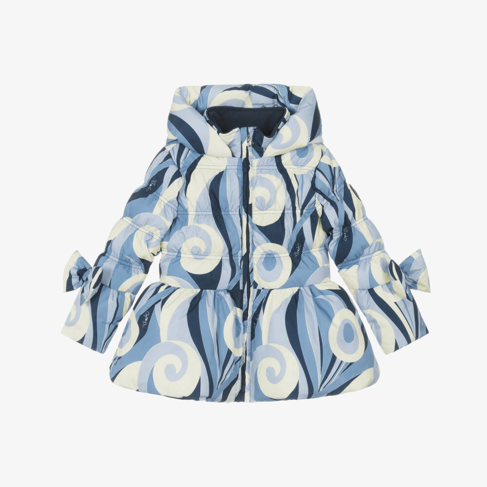 A Dee-Синий пуховик с капюшоном для девочек | Childrensalon Outlet