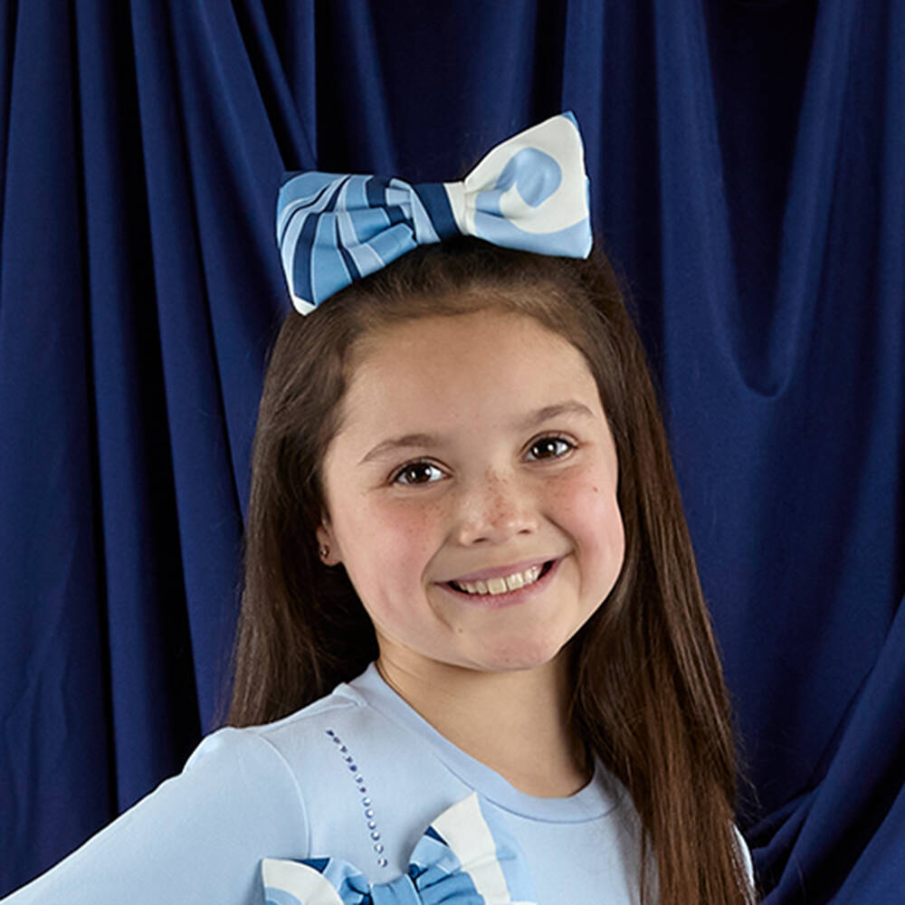 A Dee-Girls Blue Swirl Neoprene Hair Clip (14cm) | Childrensalon Outlet