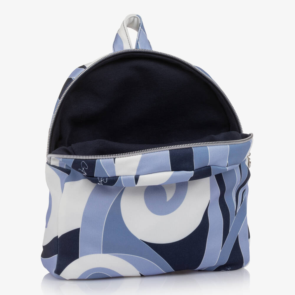 A Dee-Girls Blue Swirl Print Backpack (23cm) | Childrensalon Outlet