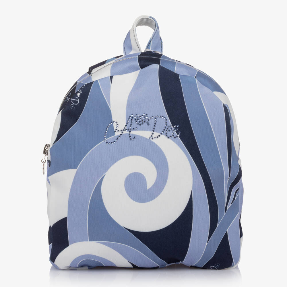 A Dee-Girls Blue Swirl Print Backpack (23cm) | Childrensalon Outlet